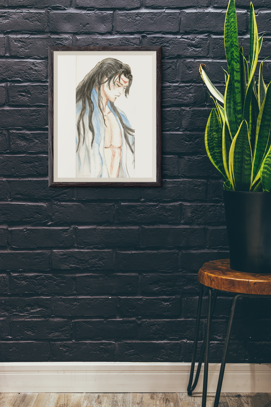 Susebron God King Fantasy Watercolor Art Print
