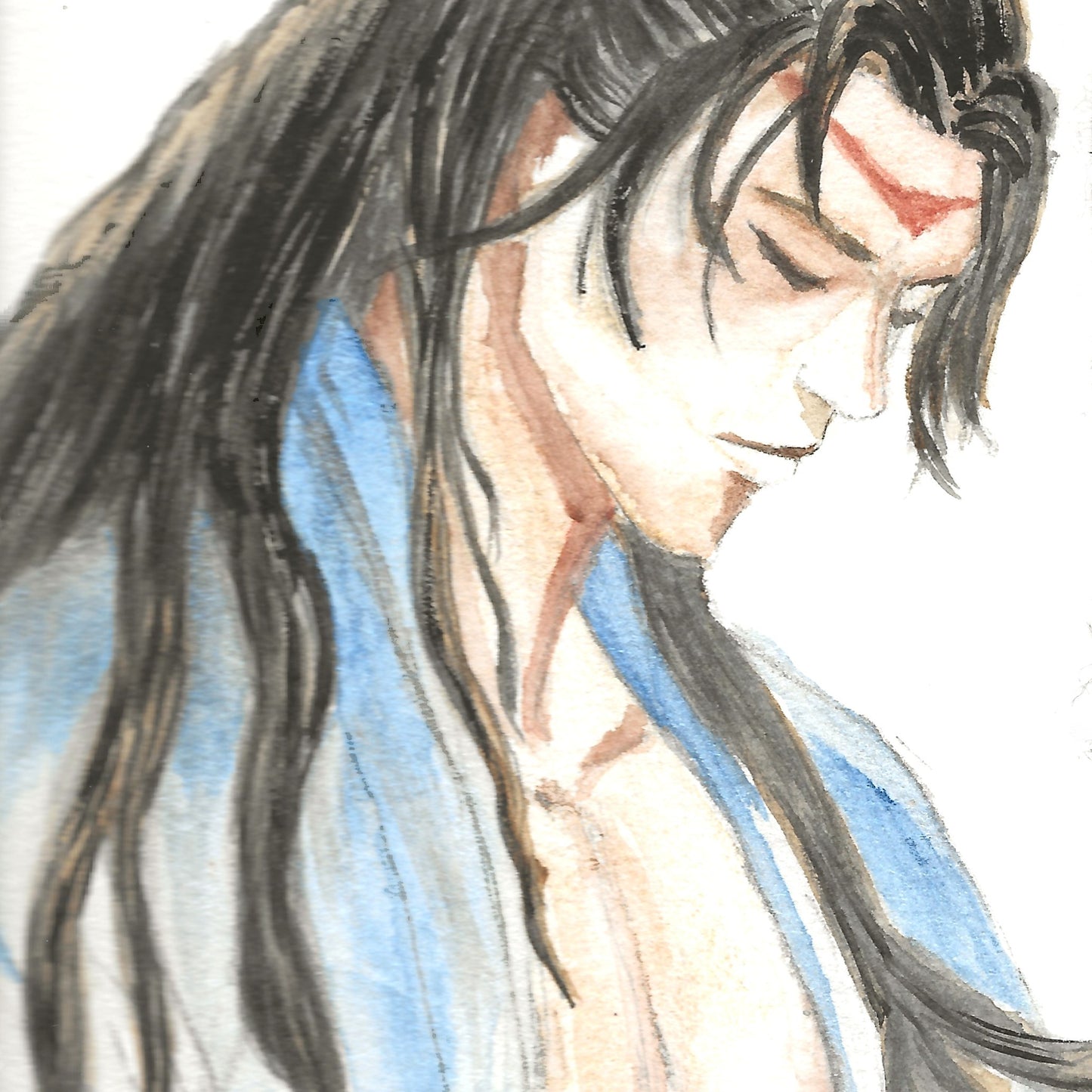 Susebron God King Fantasy Watercolor Art Print